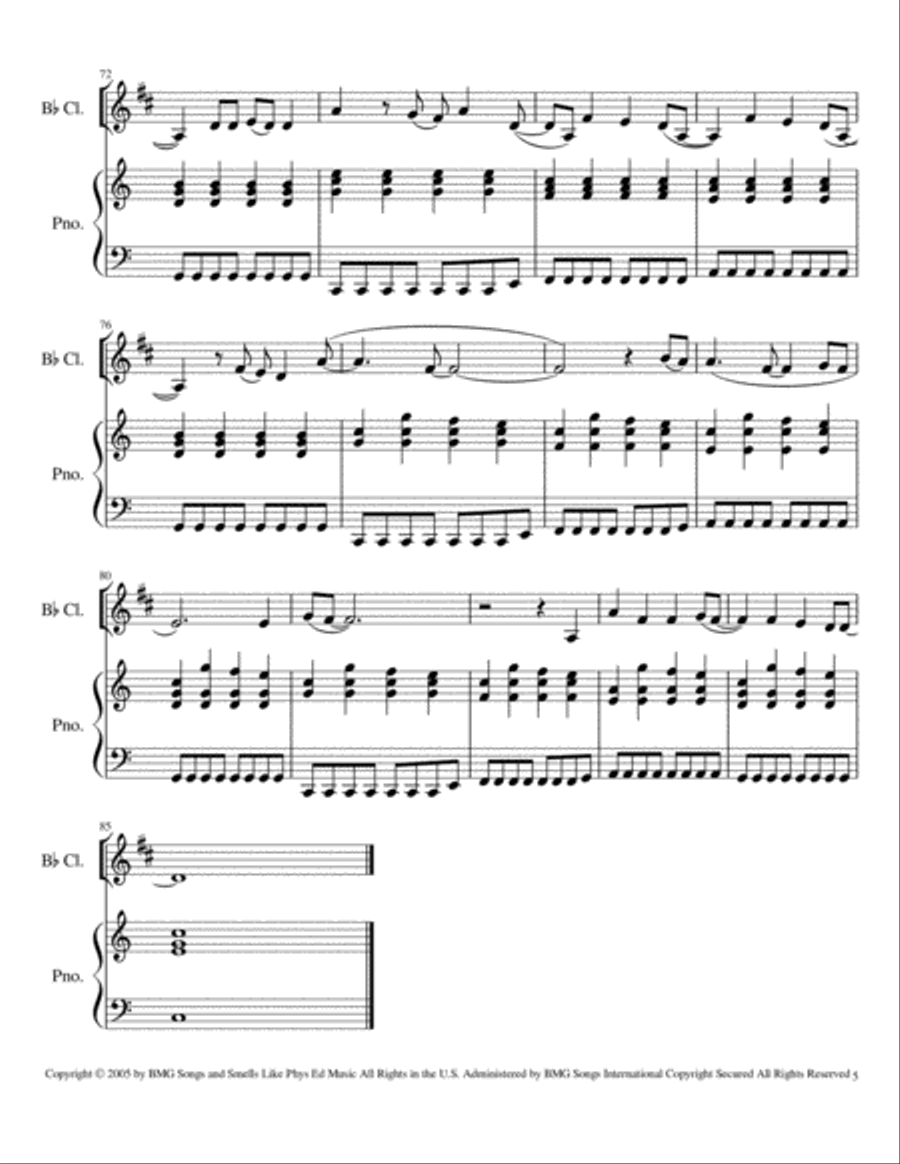It Ends Tonight Clarinet Solo scores gallery preview page 5