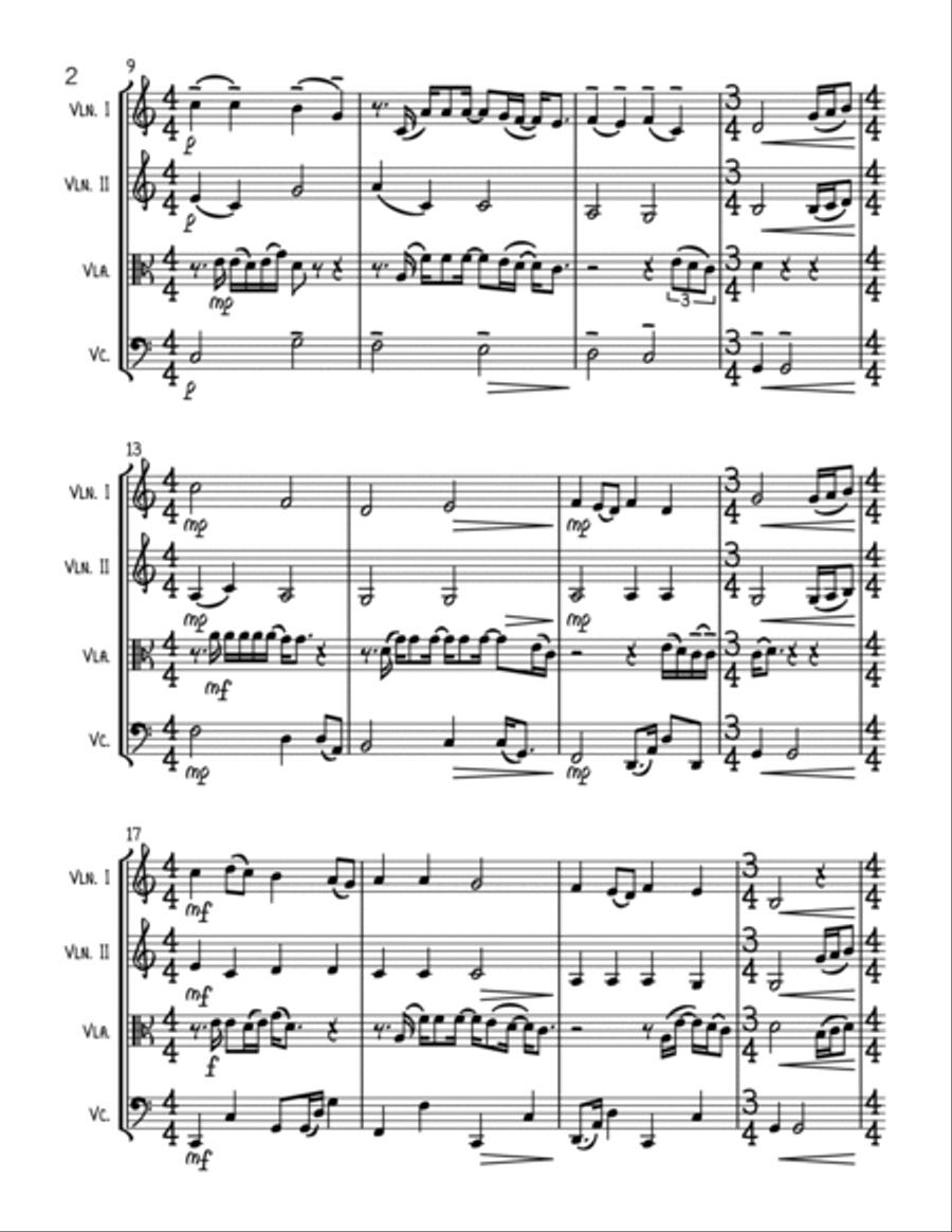 How Long Will I Love You How Long Will I Love You String Quartet scores gallery preview page 2