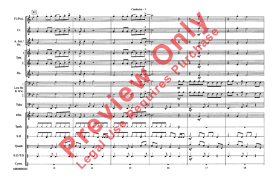 Cheeseburger in Paradise Marching Band scores gallery preview page 4