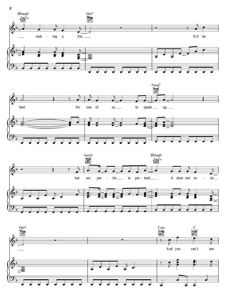 Forgiven Piano, Vocal, Guitar scores gallery preview page 2