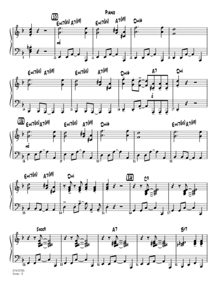 Sway (Quien Sera) - Piano