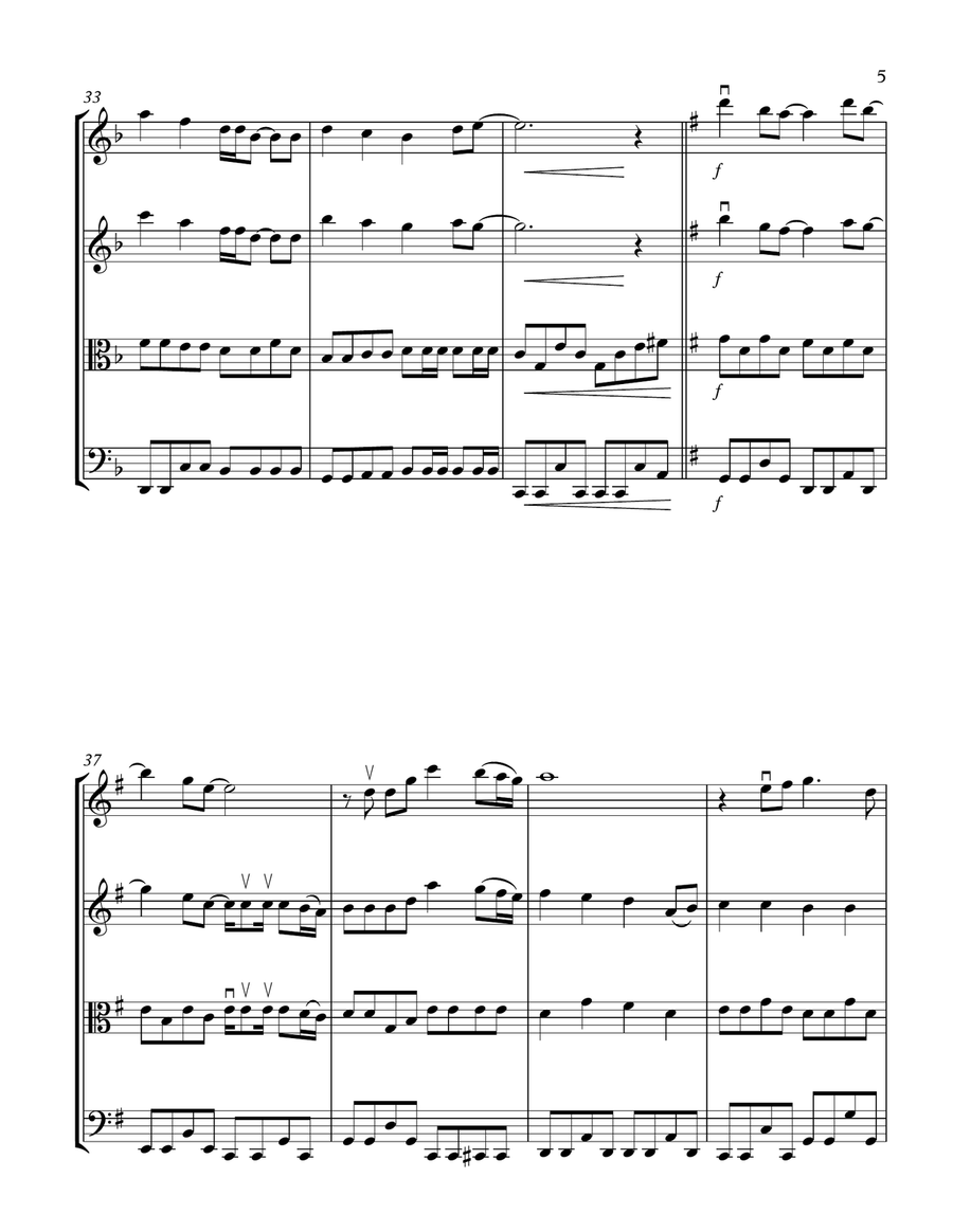 Can You Feel The Love Tonight String Quartet scores gallery preview page 5