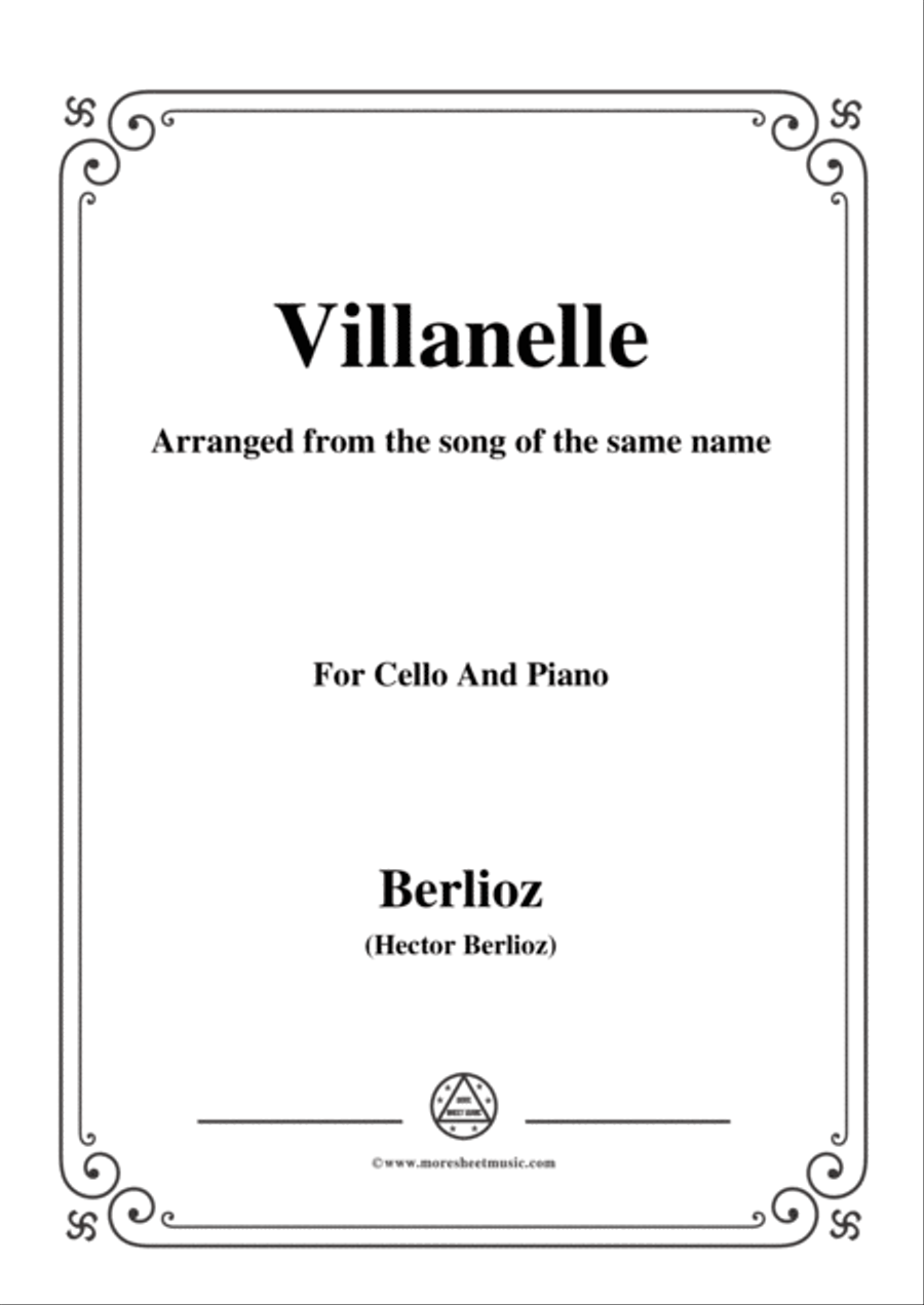 Berlioz-Villanelle,for Cello and Piano Voice scores gallery preview page 1
