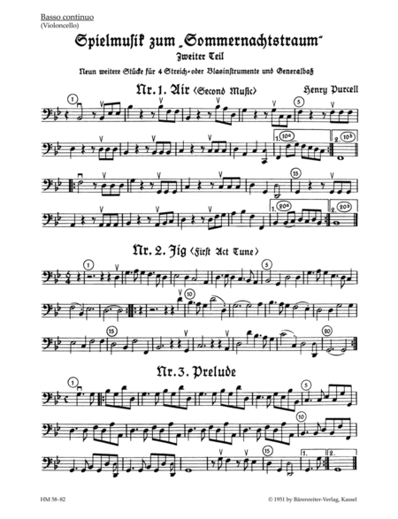 Spielmusik zum Sommernachtstraum. Heft 2 (Nr. 1 - 9)