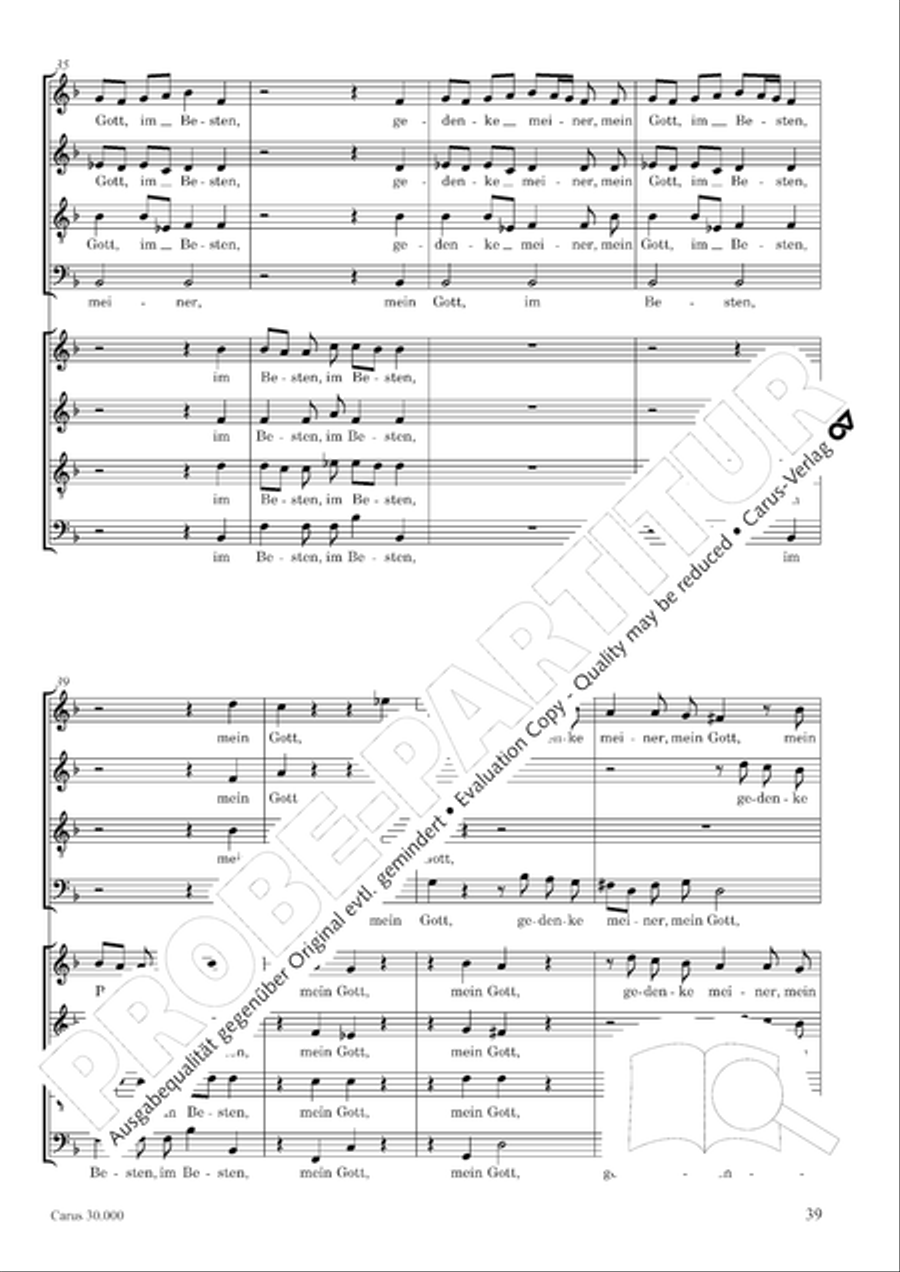 J.L. Bach: The complete motets Choir scores gallery preview page 46