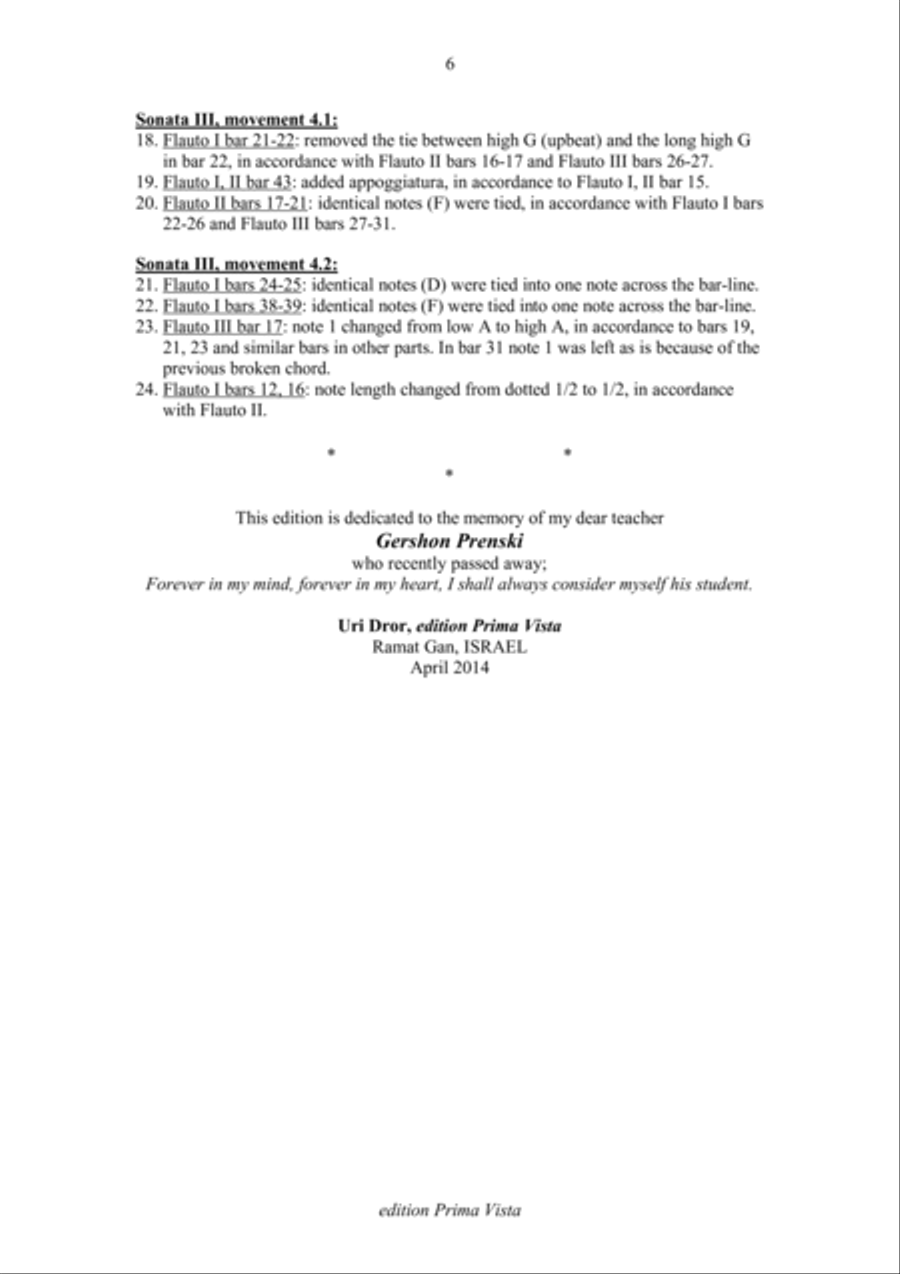 Johann Scherer, III Trios for Three Recorders, Score Woodwind Trio scores gallery preview page 6