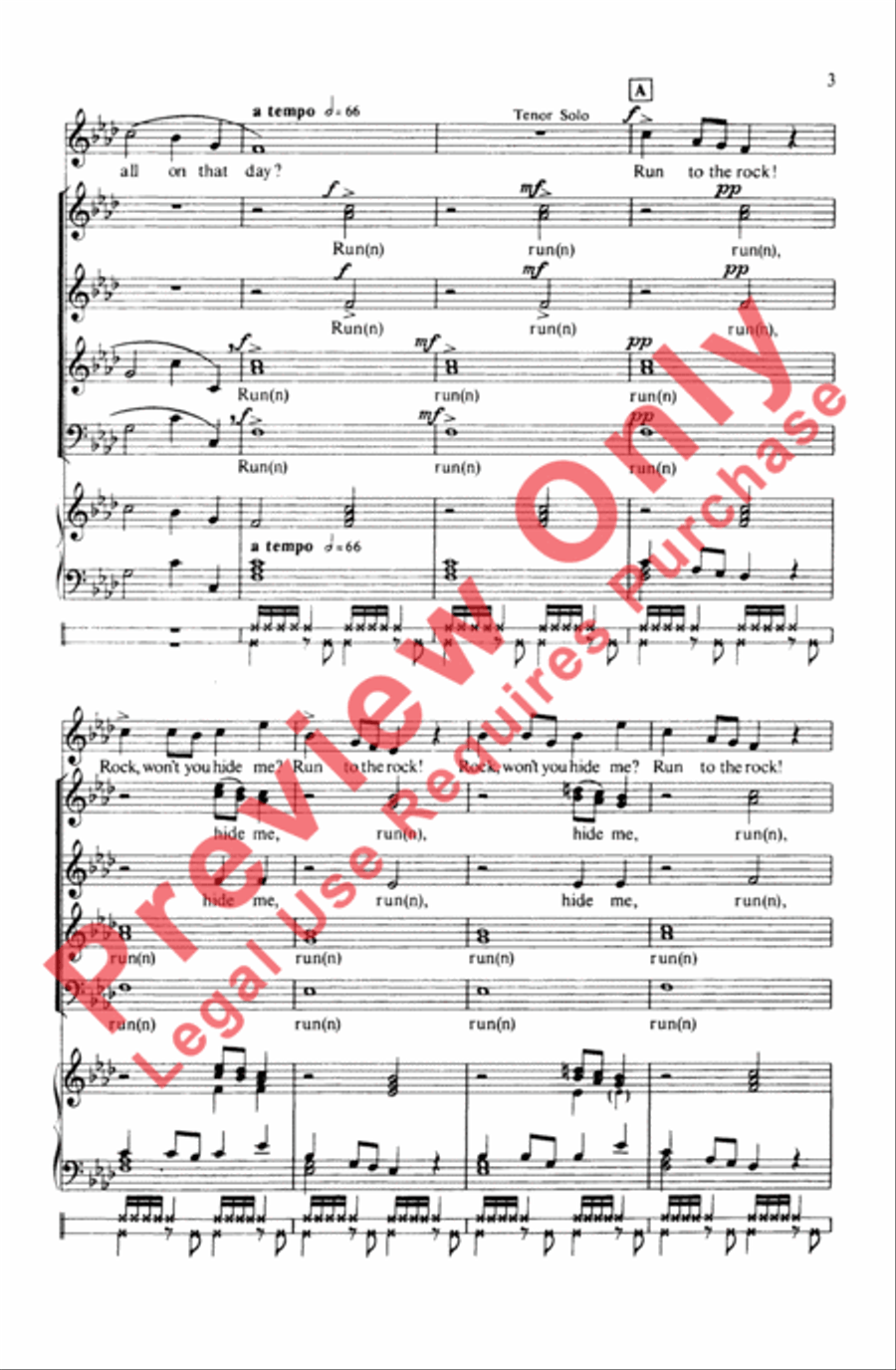 Sinner Man 4-Part scores gallery preview page 3