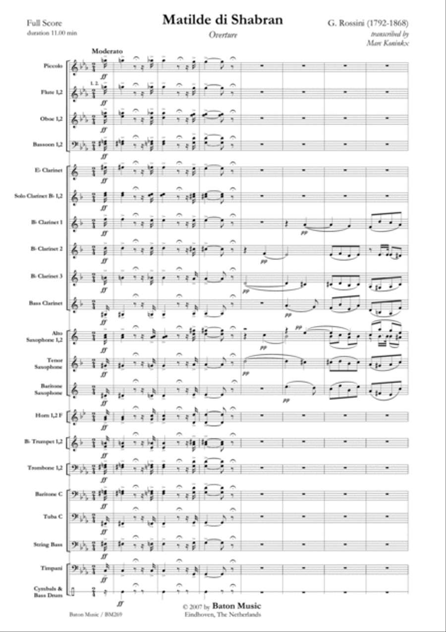 Matilde di Shabran Concert Band scores gallery preview page 2