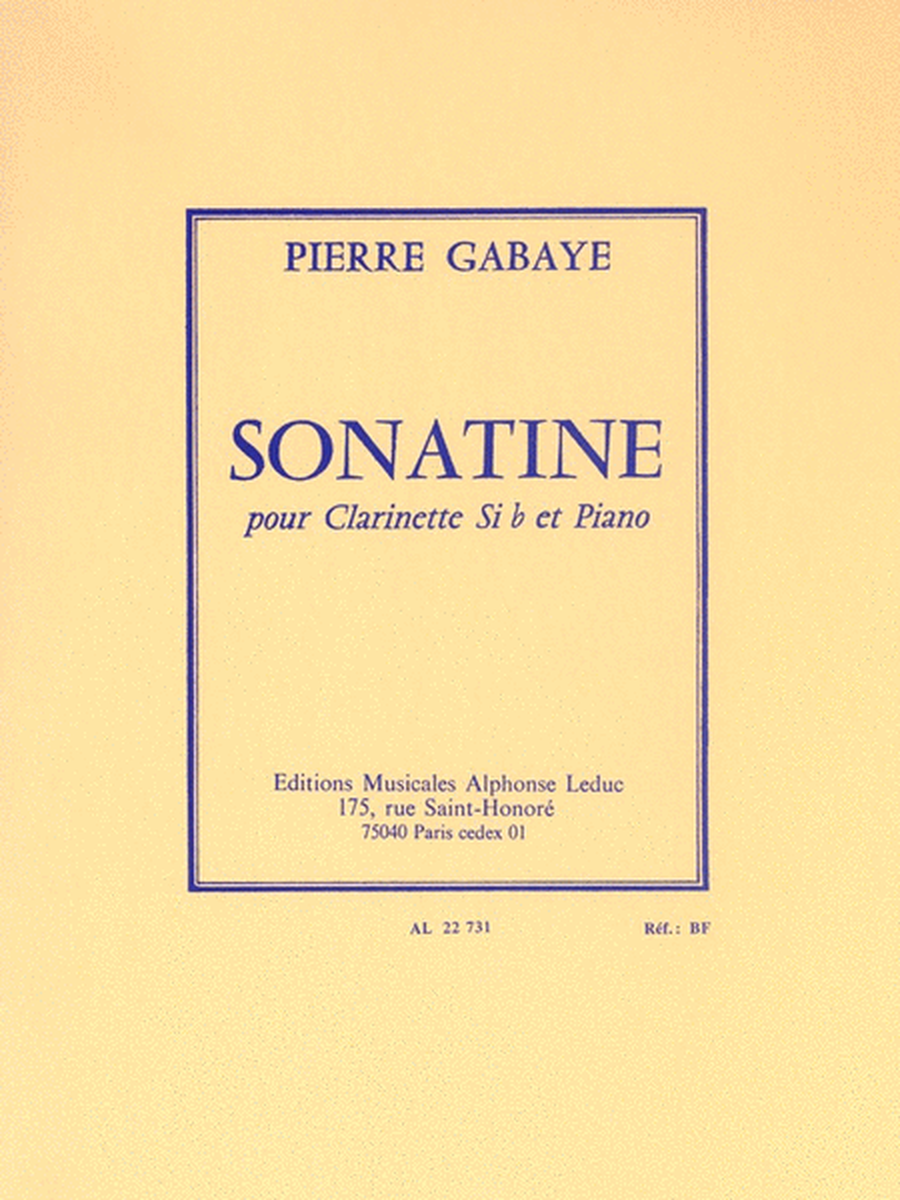 Sonatina (bb Clarinet And Piano)