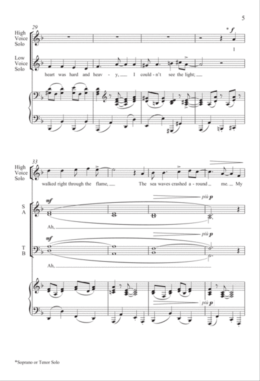 Now I Can See the Light! 4-Part scores gallery preview page 5