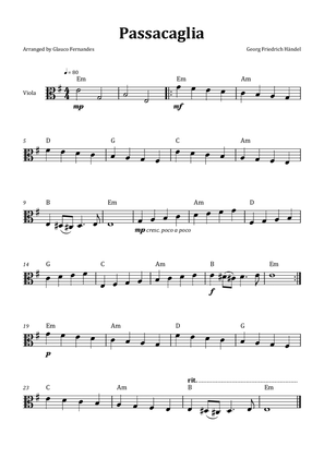 Passacaglia by Handel/Halvorsen - Viola Solo with Chord Notation