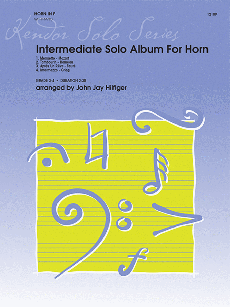Intermediate Solo Album For Horn Horn scores gallery preview page 1