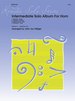 Book cover for Intermediate Solo Album For Horn