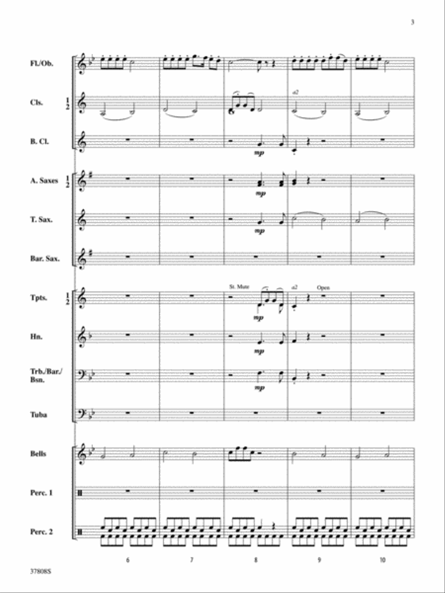 Old-Fashioned Sleigh Ride: Score Concert Band scores gallery preview page 3