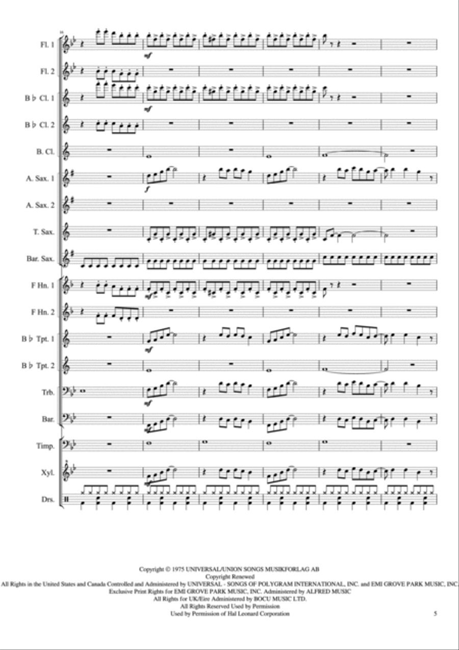 Mamma Mia Large Ensemble scores gallery preview page 5