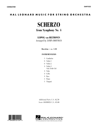 Book cover for Scherzo from Symphony No. 4 - Full Score