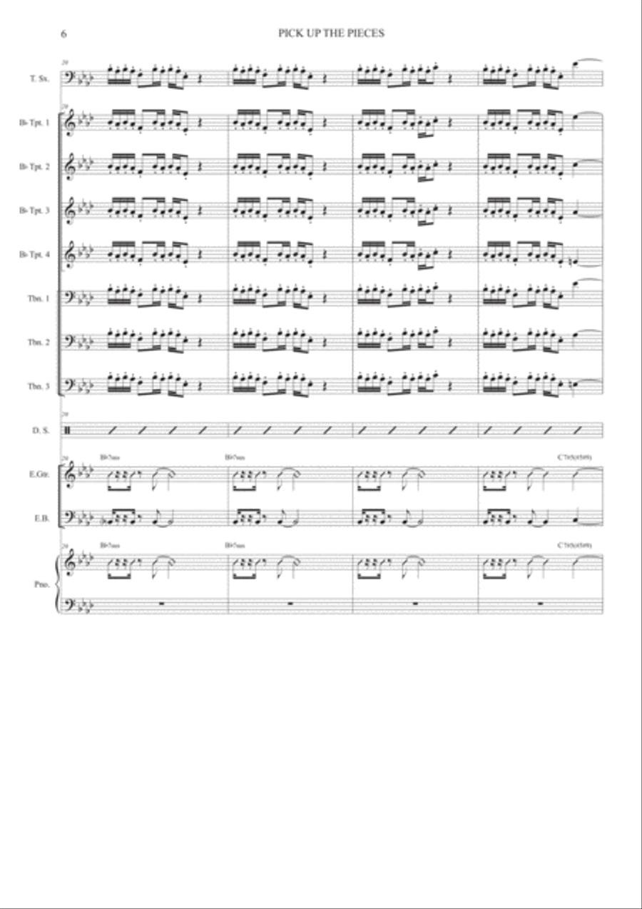 Pick Up The Pieces Large Ensemble scores gallery preview page 6