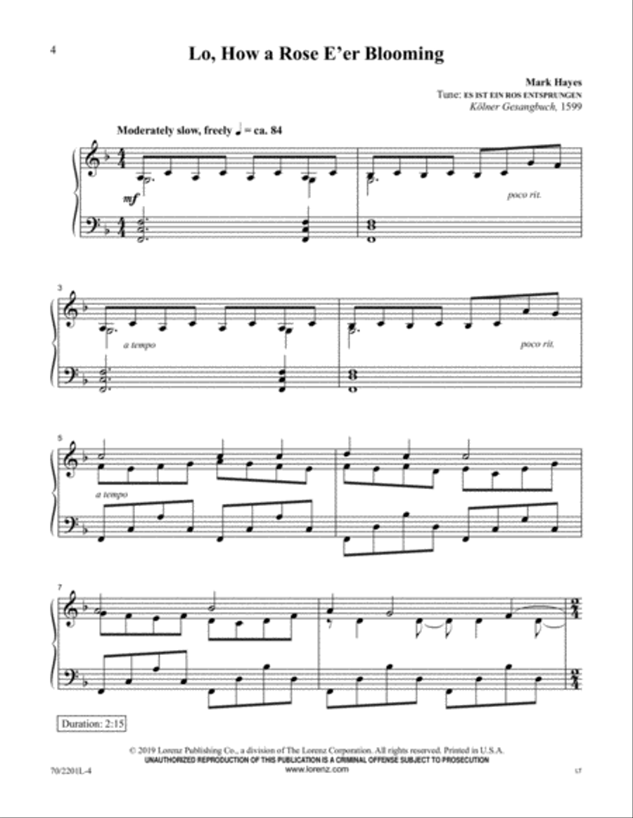Mark Hayes Christmas Miniatures Piano Solo scores gallery preview page 3