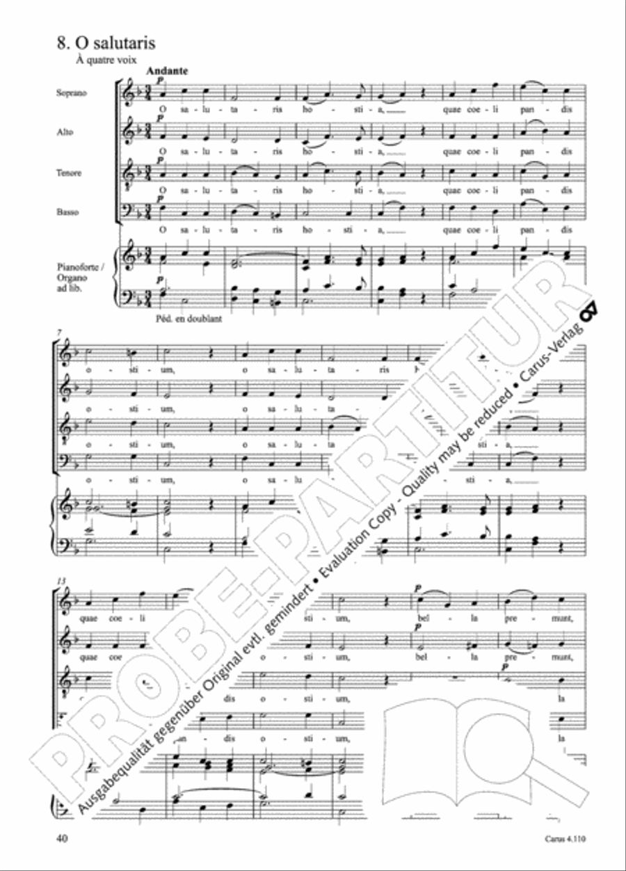 20 Latin Motets (Chants sacres latin/ 20 latein. Motetten) 4-Part scores gallery preview page 41