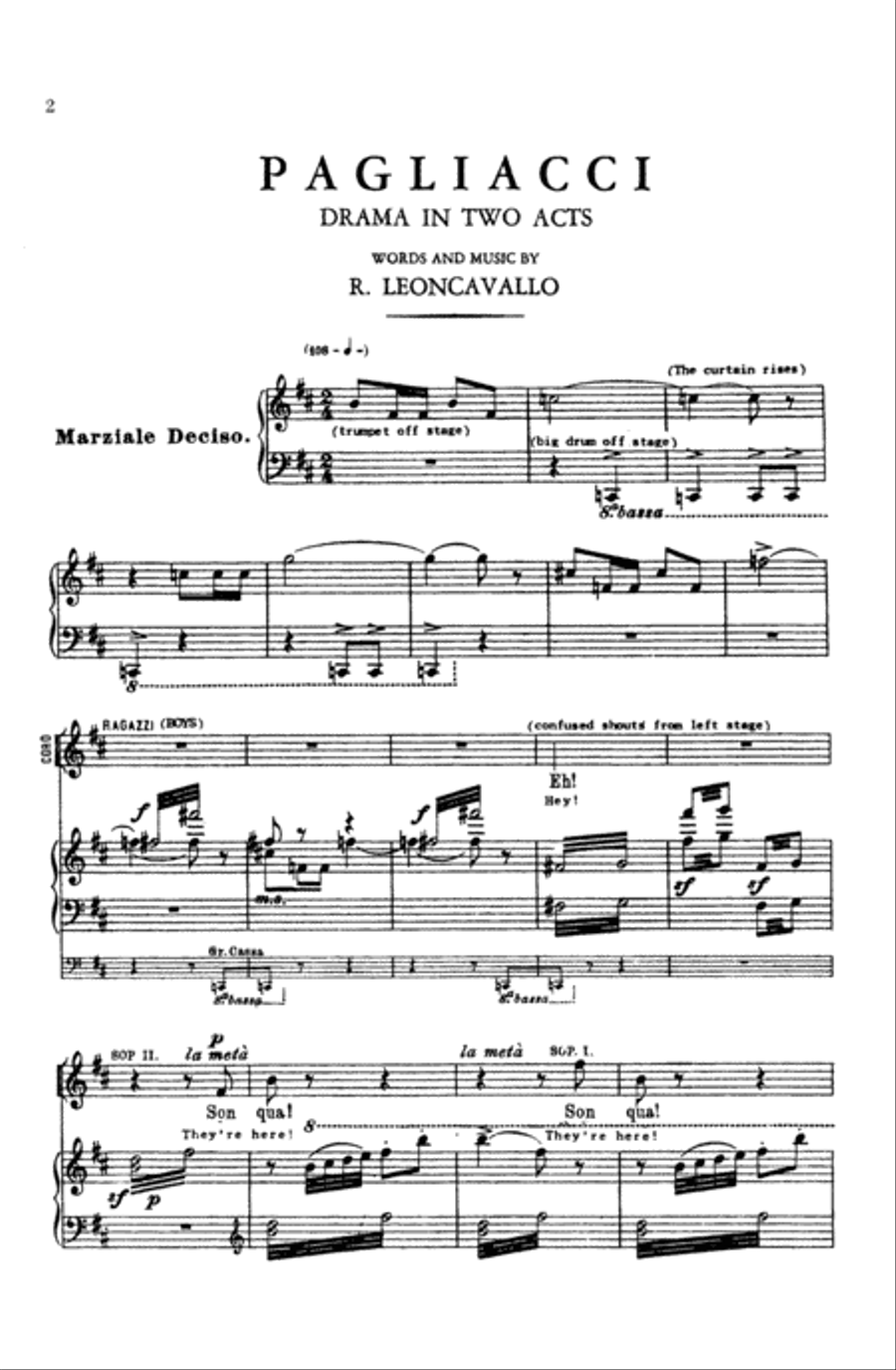 I Pagliacci Voice scores gallery preview page 3
