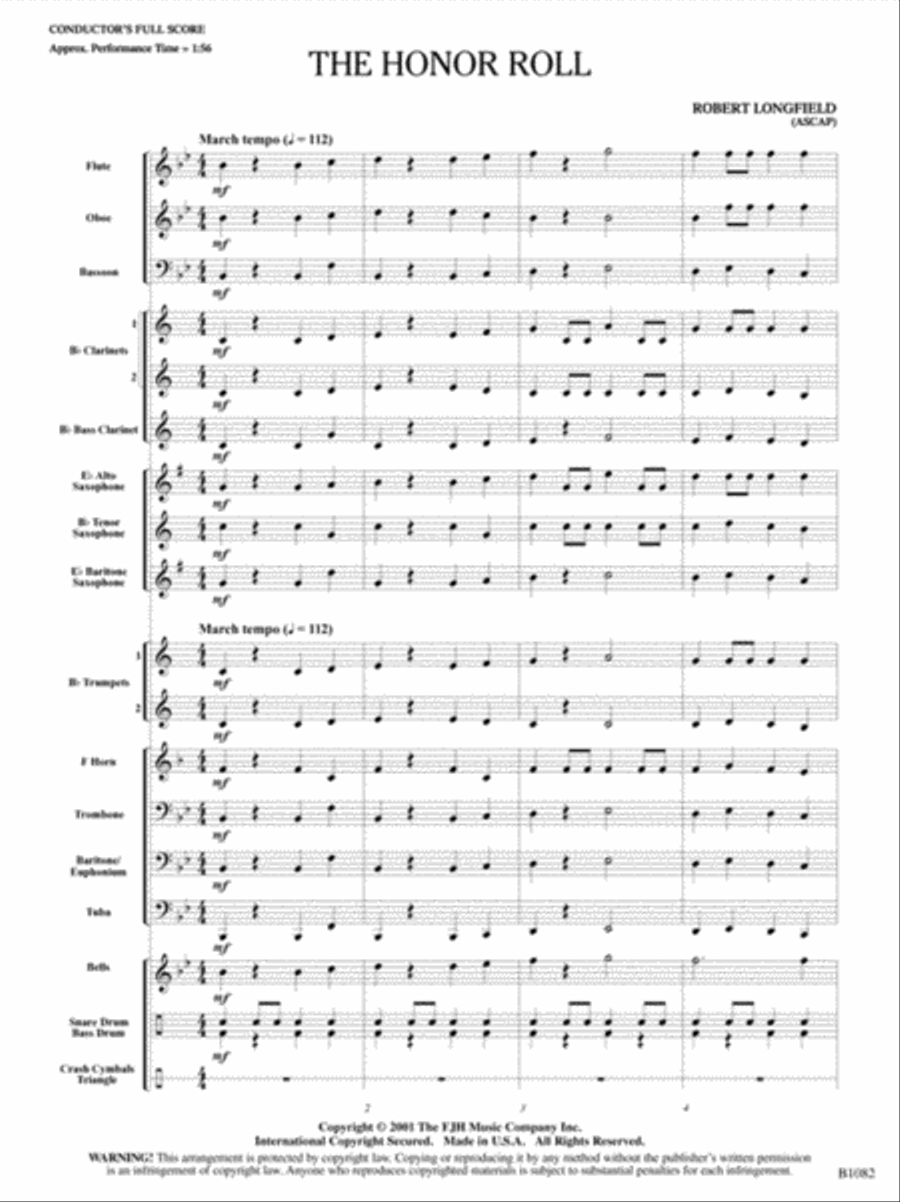 The Honor Roll Concert Band scores gallery preview page 2