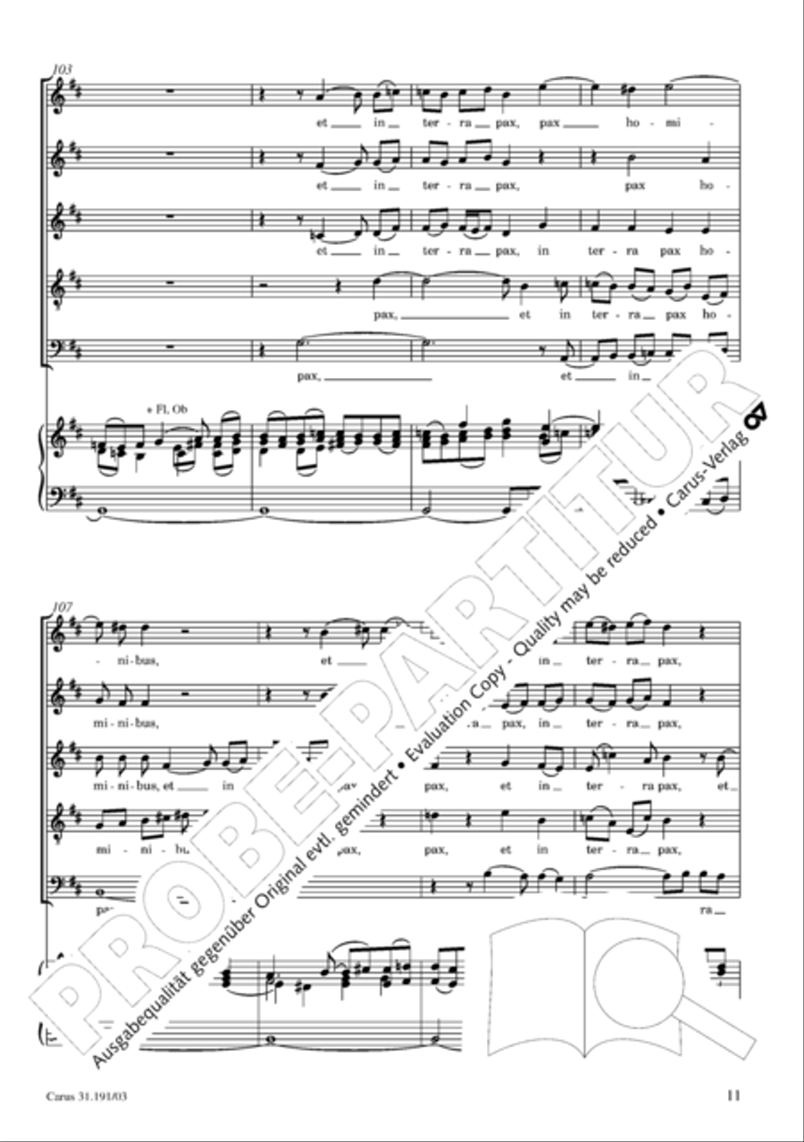 Gloria in excelsis Deo SSATB scores gallery preview page 12