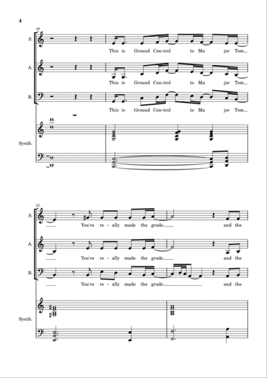 Space Oddity Space Oddity 3-Part scores gallery preview page 4