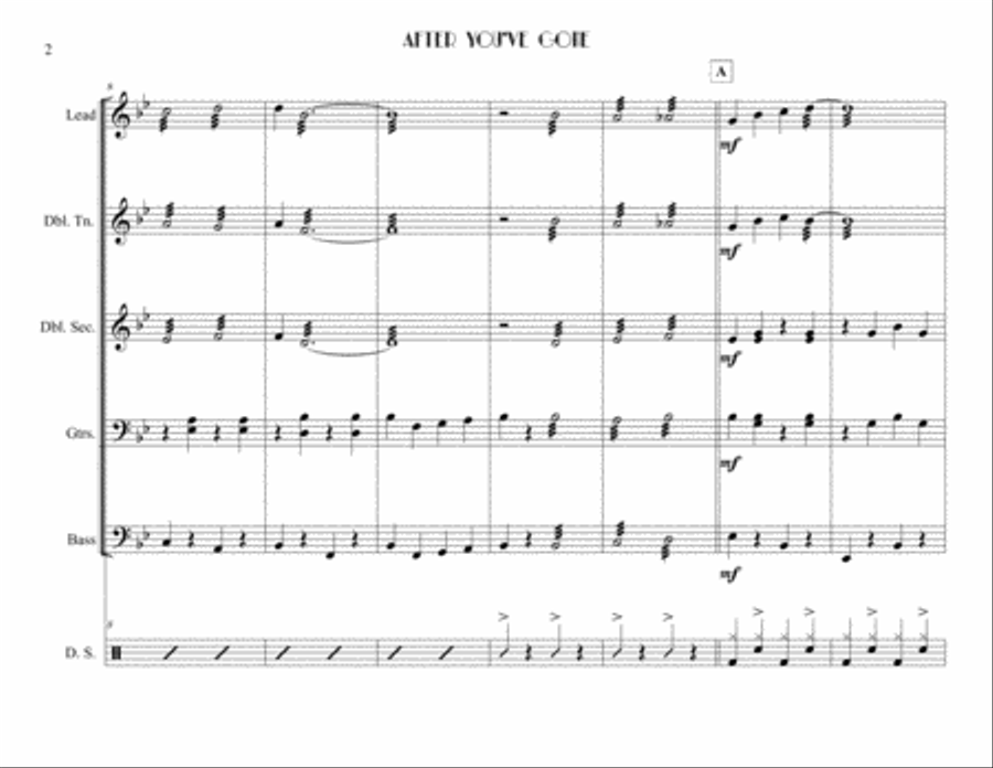After You've Gone After You've Gone Steel Drum Band scores gallery preview page 2