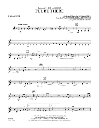 Book cover for I'll Be There - Bb Clarinet 2