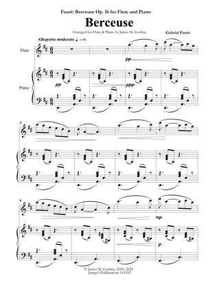 Fauré: Berceuse Op 16. for Flute & Piano