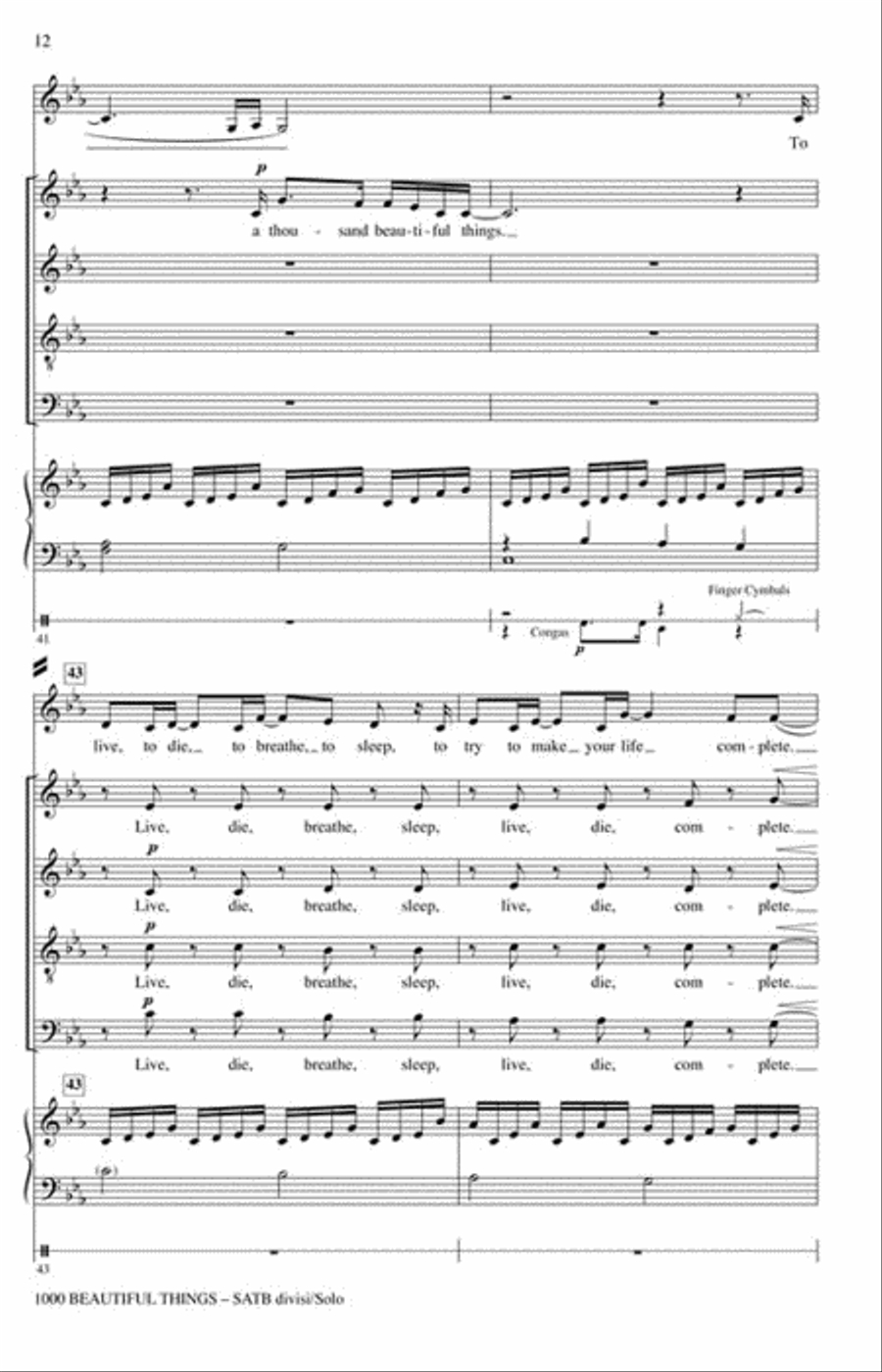1000 Beautiful Things Divisi scores gallery preview page 3