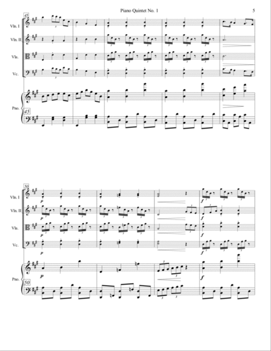Piano Quintet No. 1 Piano Quintet No. 1 Piano Quartet scores gallery preview page 6