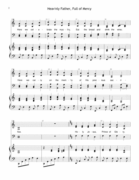 Heavenly Father, Full of Mercy - Choir Version (includes unlimited license to copy) image number null