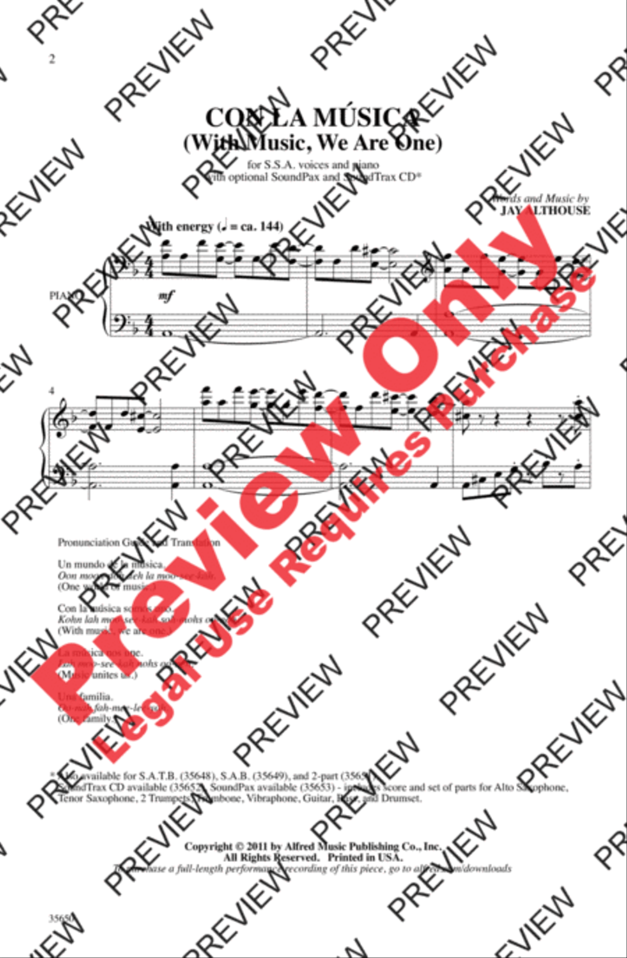 Con la Música Women's Choir scores gallery preview page 2