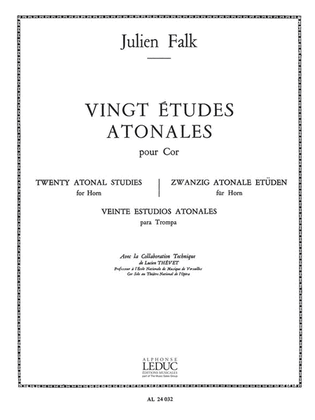 Book cover for 20 Etudes Atonales (horn Solo)