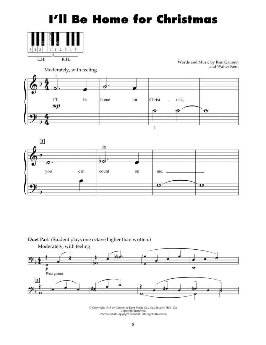I'll Be Home For Christmas Electronic Keyboard scores gallery preview page 1