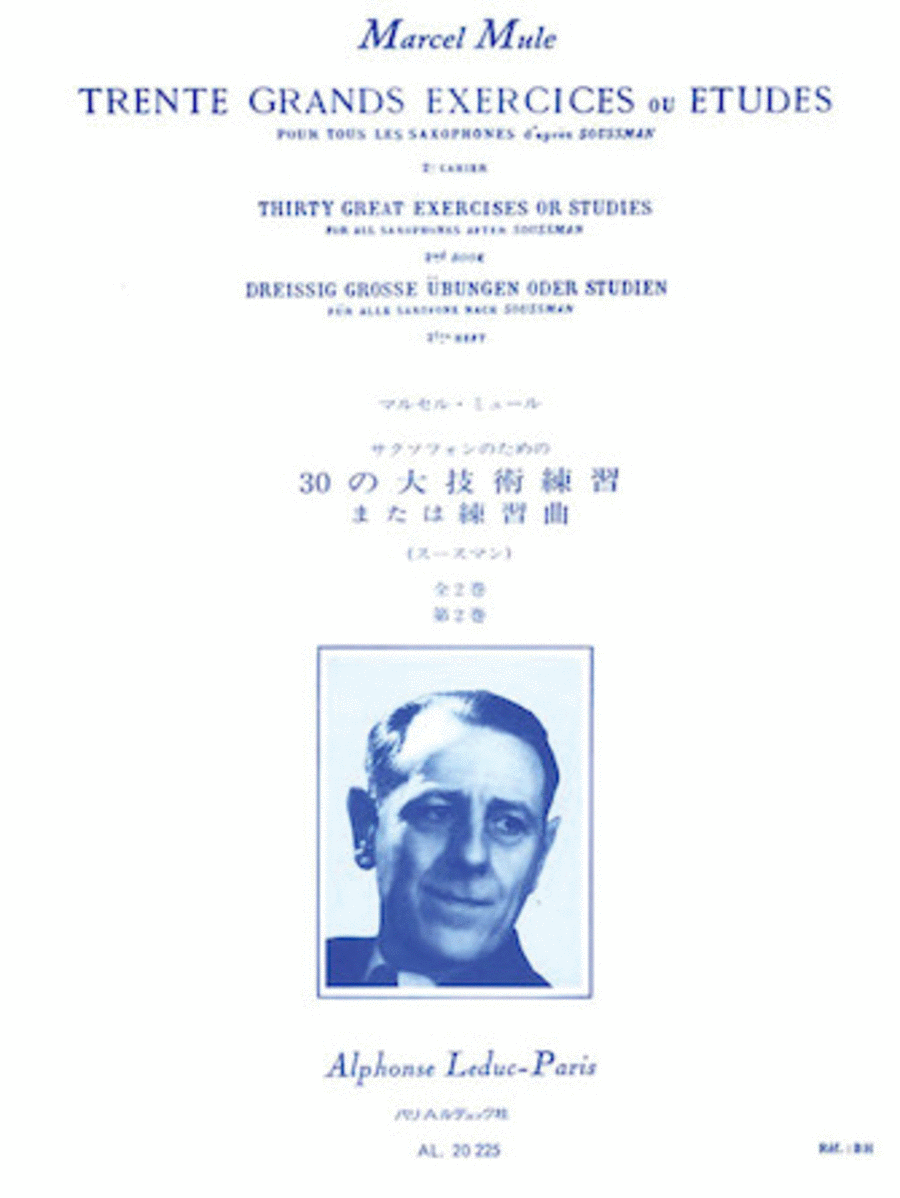 Thirty Great Exercises or Studies - Book 2 Saxophone scores gallery preview page 1