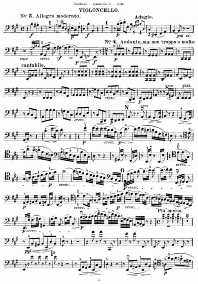 L. v. Beethoven - Quartet No. 14 in C# Minor Op. 131