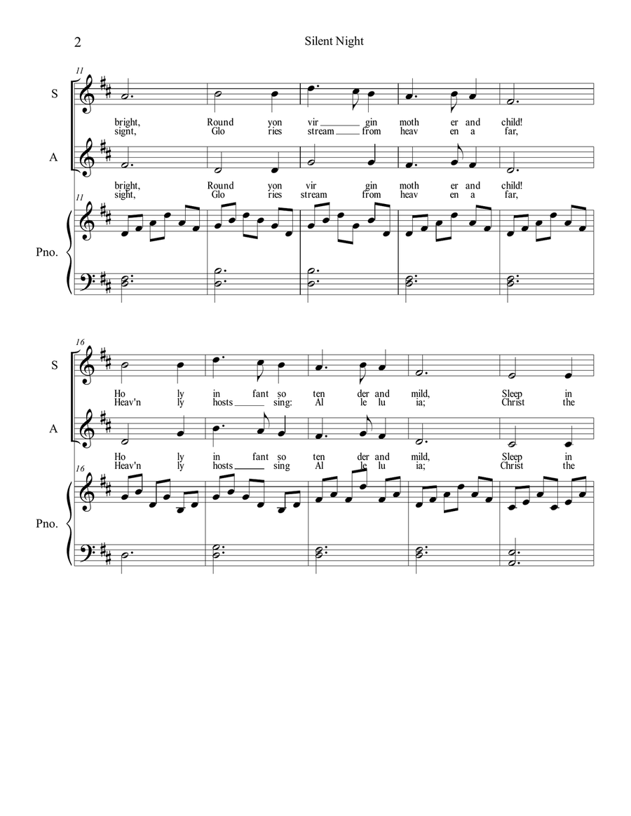 Silent Night SA scores gallery preview page 2