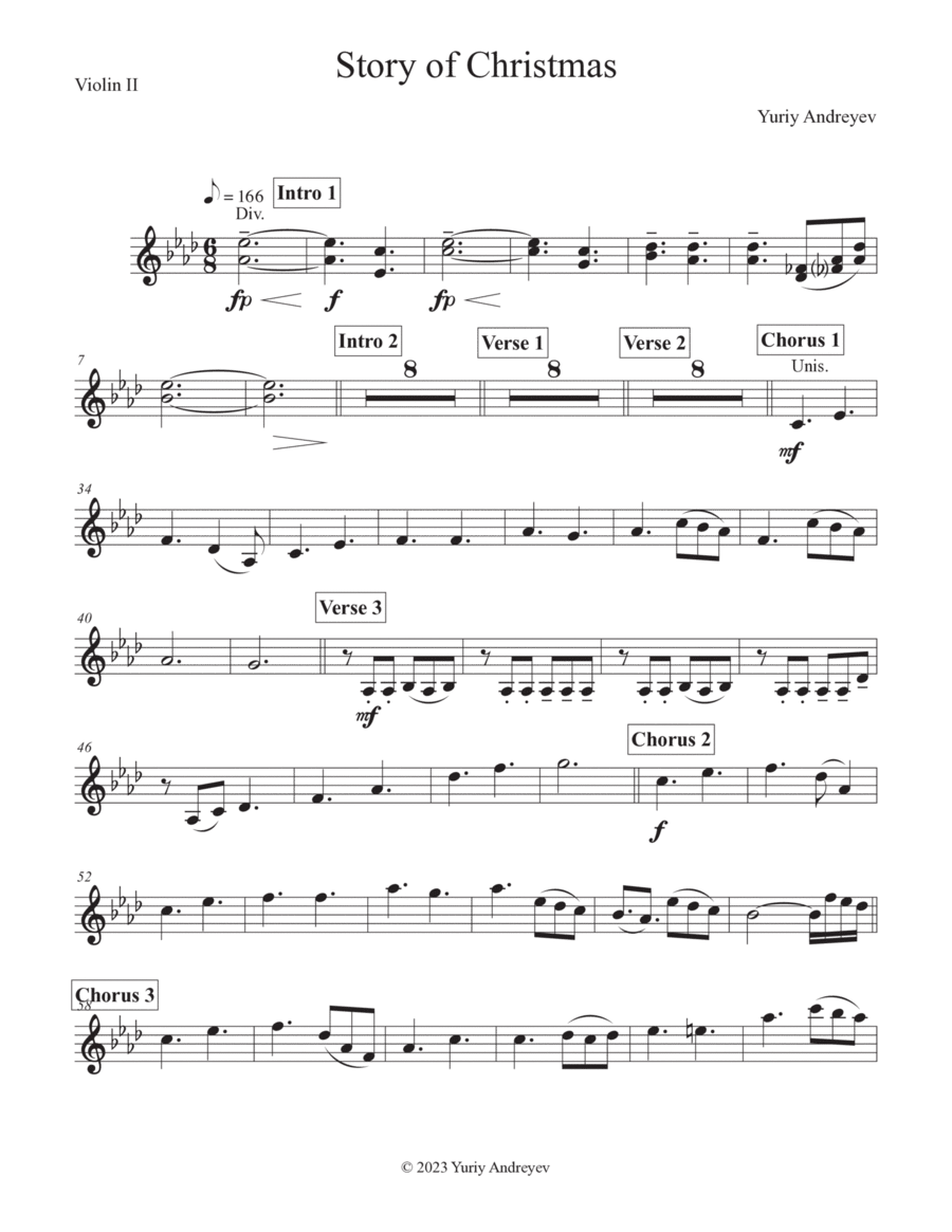 Story of Christmas Violin Solo scores gallery preview page 1