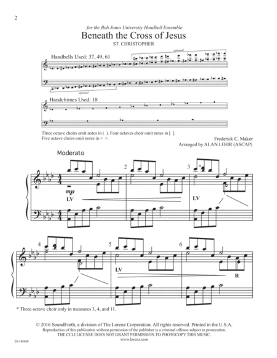 Beneath the Cross of Jesus 5-Octaves scores gallery preview page 2