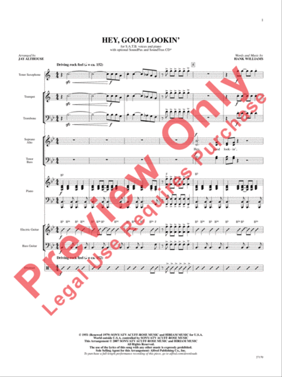 Hey, Good Lookin' Choir scores gallery preview page 2