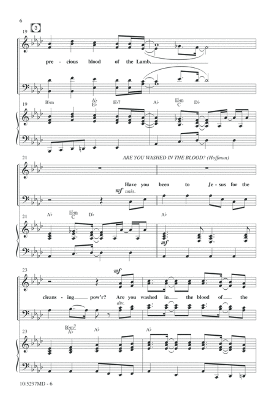 The Blood of Jesus Medley 4-Part scores gallery preview page 6