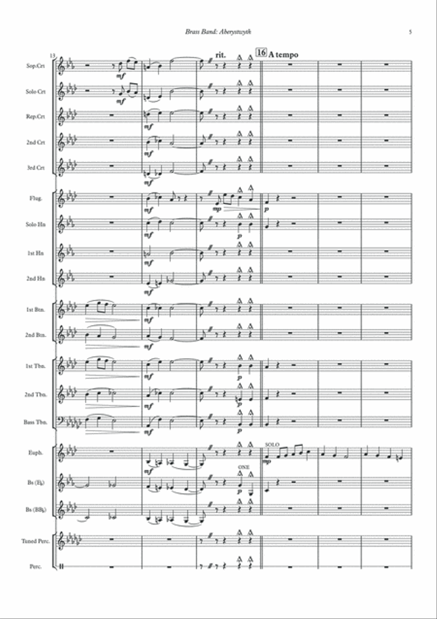 ABERYSTWYTH - Hymn setting for Brass Band Brass Band scores gallery preview page 5