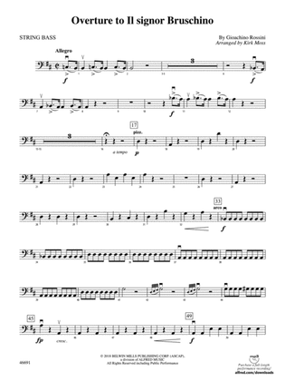 Overture to Il signor Bruschino: String Bass