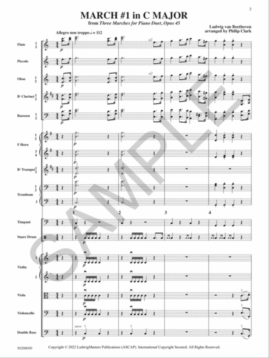 March No. 1 in C Full Orchestra scores gallery preview page 4