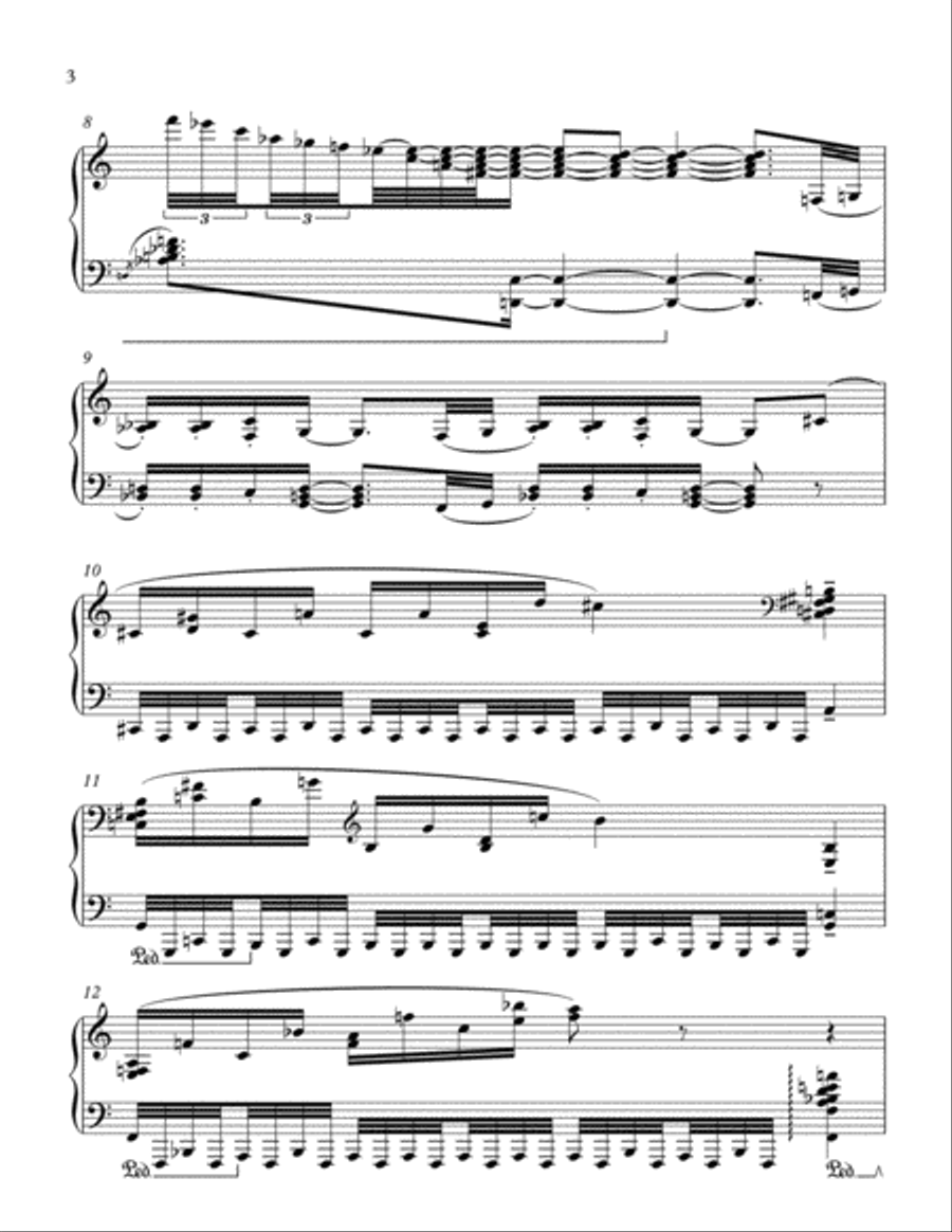 Five Colors Make the Eyes Blind (3rd and 4th Movements) Piano Solo scores gallery preview page 4
