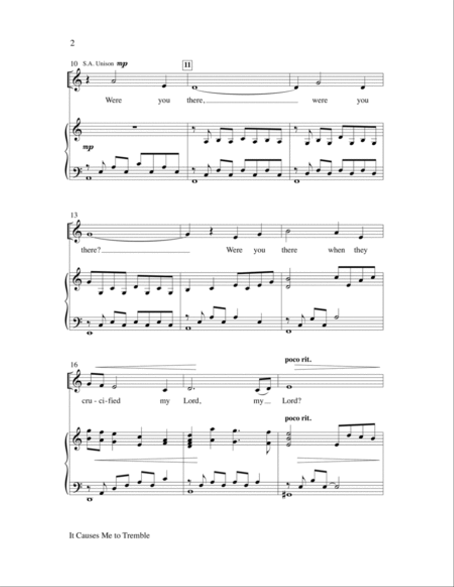 It Causes Me To Tremble (Were You There) 4-Part scores gallery preview page 2