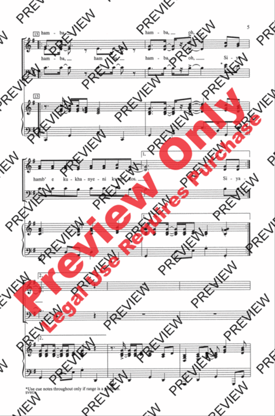 Siyahamba 3-Part scores gallery preview page 4