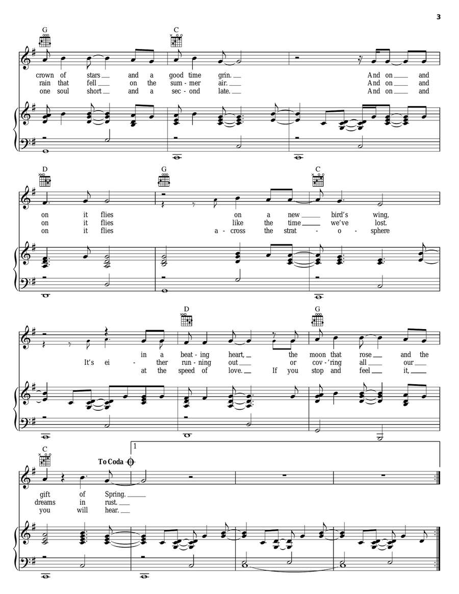 On And On It Goes On And On It Goes Piano, Vocal, Guitar scores gallery preview page 3